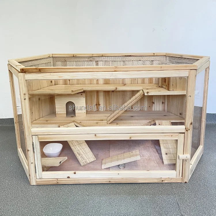 Деревянная клетка для хомяка