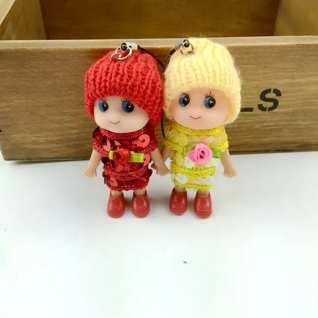 cheap price 8CM vinyl doll mini craft baby dolls bouquet small plastic doll