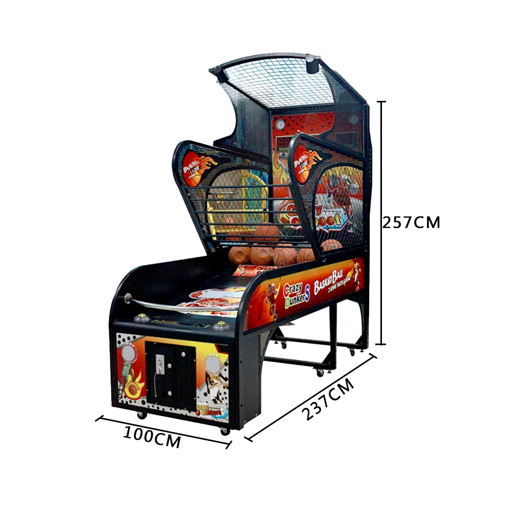 Hot selling coin operated sport machine luxury street basketball arcade game machine for adult