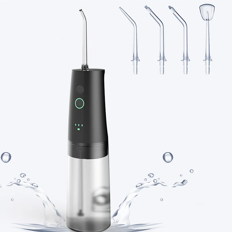 Teeth Cleaner 3 Modes Rechargeable 2000mAh Battery Braces Bridges Implants Oral Care Black Water Flosser