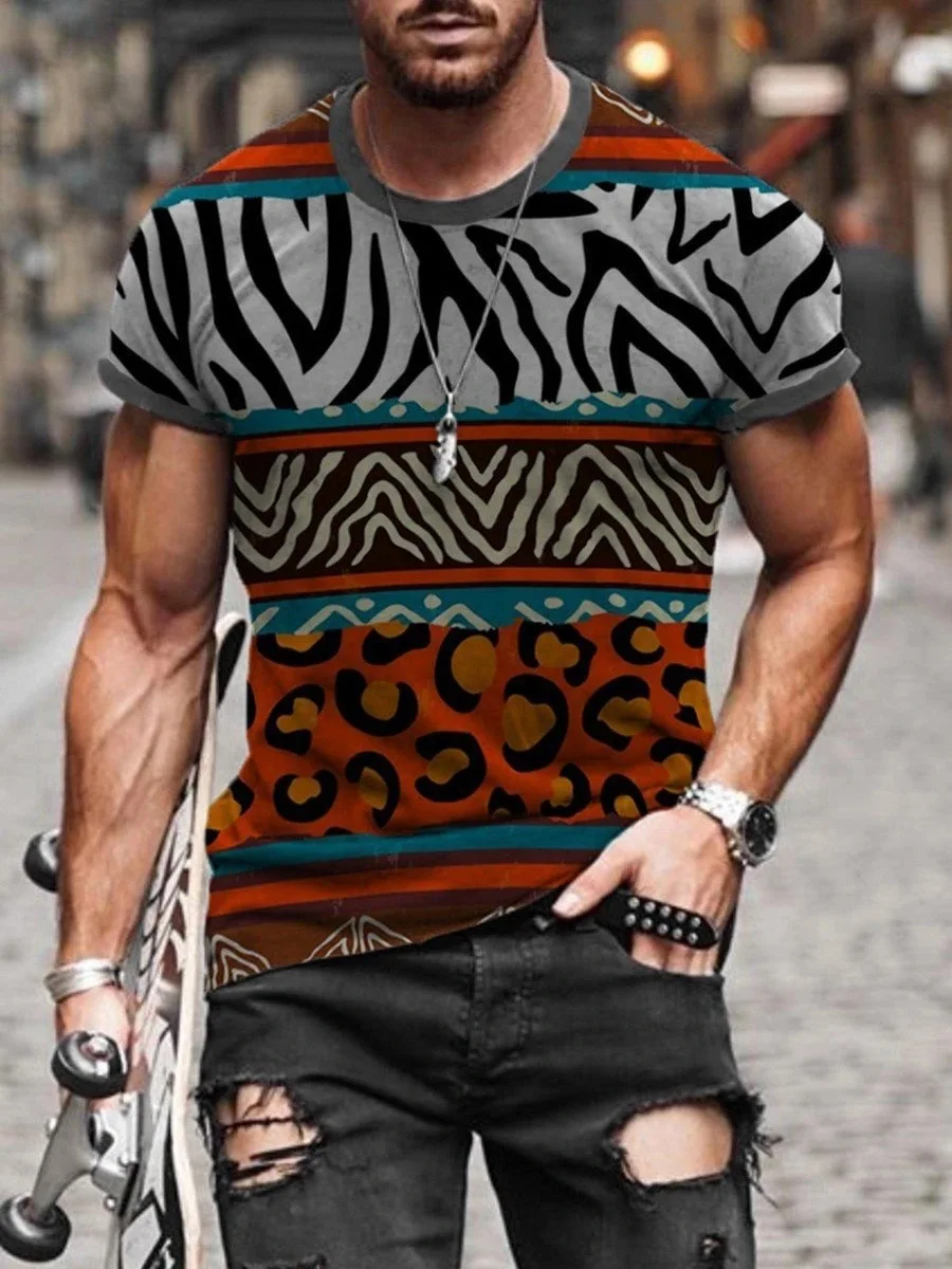  GZ-YCX005 2021 Summer Street wear Men Fashion Graphic Digital Printed O Neck Short Sleeve T shirts