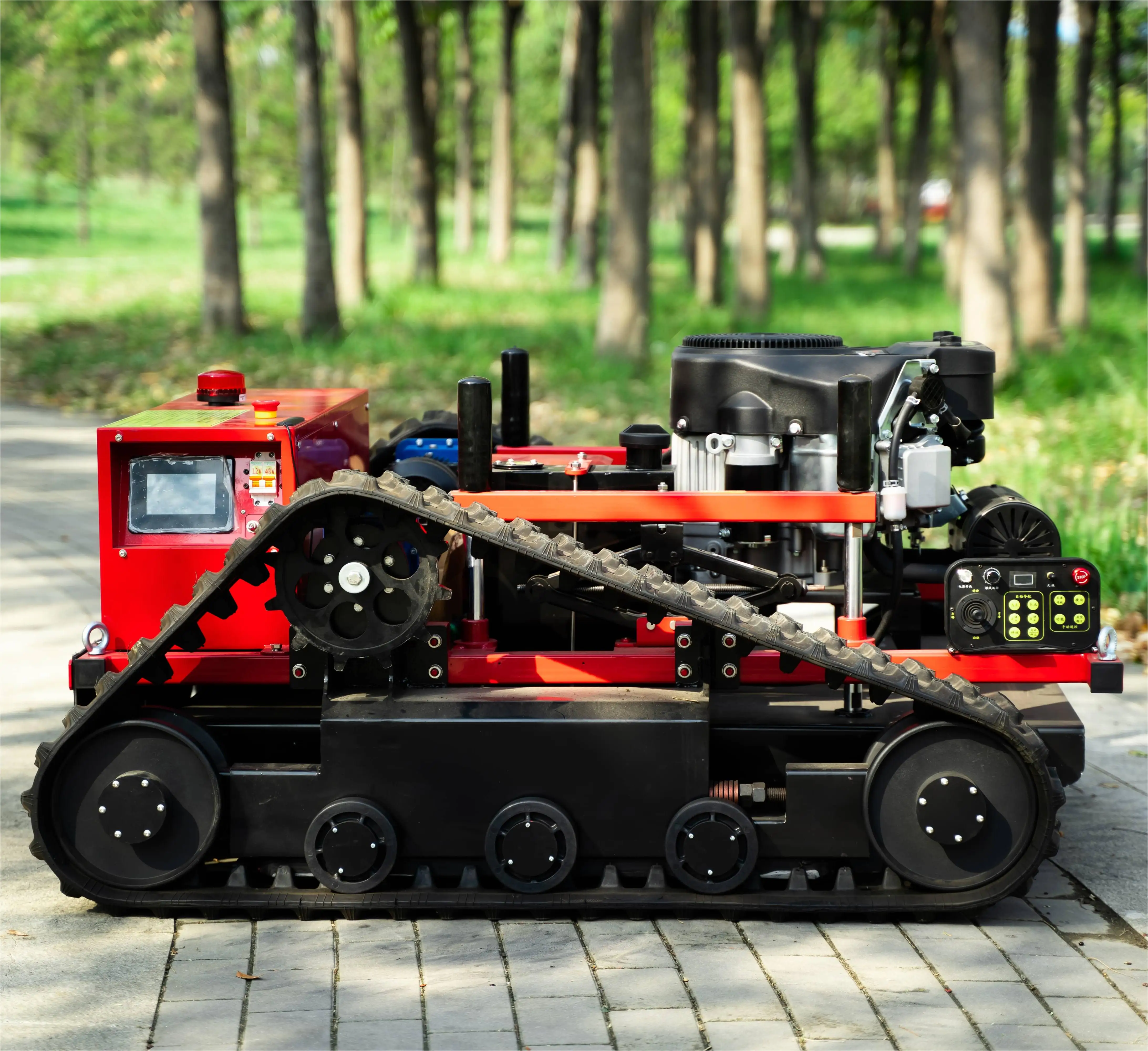 High quality new design 764CC double cylinder high horsepower hill climbing intelligent remote control lawn mower