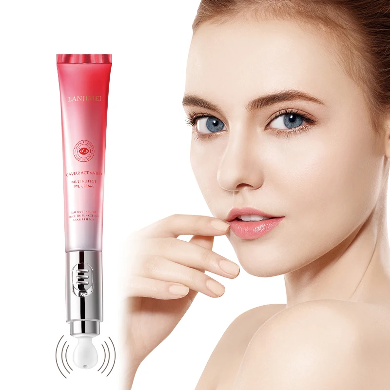 LAN JI MEI cosmetics anti aging puffiness electric under dark circle organic caviar gold eye cream  Cosmetics manufacturers