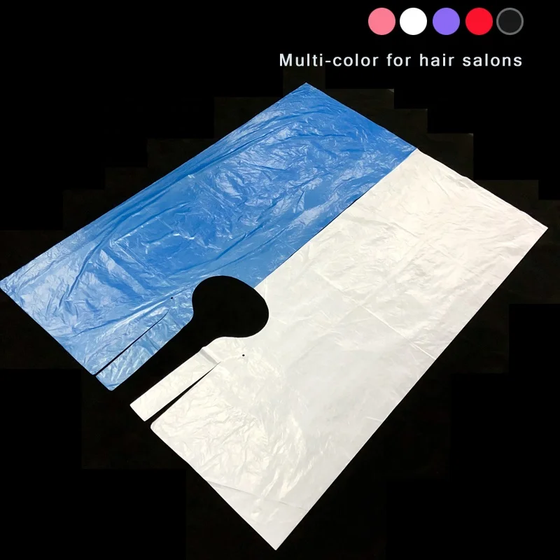 Factory directly sell cheap price HDPE LDPE CPE Salon Hair Cape Hairdressing