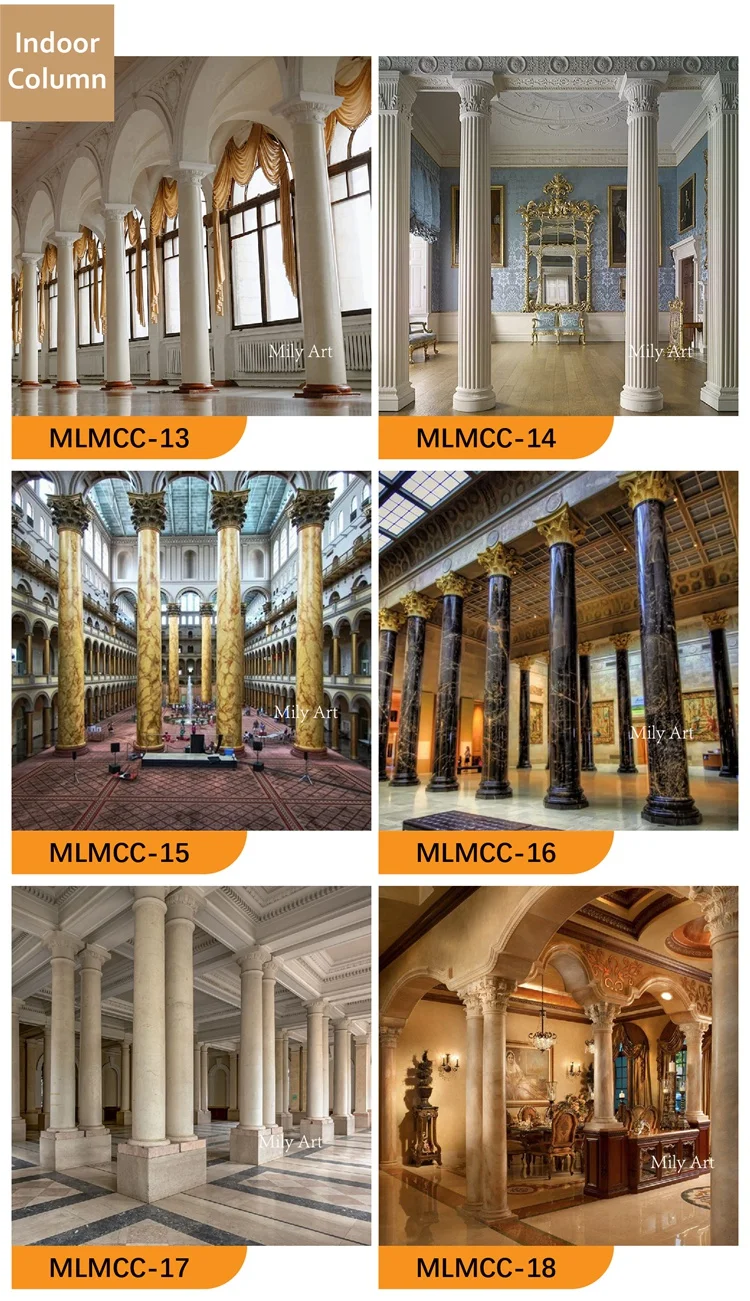 Pillars Natural Stone Marble Roman Column