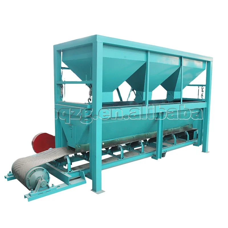 multi silos dosing system used in NPK fertilizer production line.