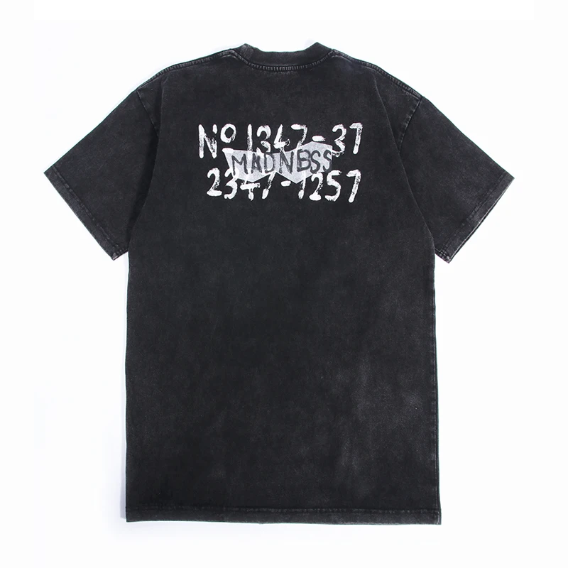 
Blank vintage acid washed t shirt black oversize t-shirt custom cut and sew vintage mens t shirts 