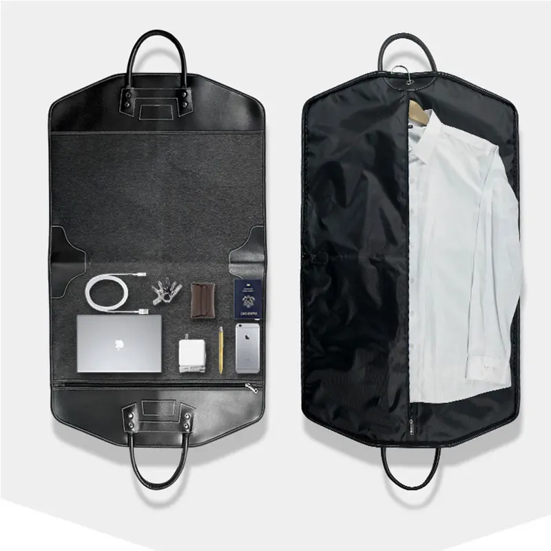 Сумка для костюма, цветная Водонепроницаемая нейлоновая сумка из искусственной кожи, биоразлагаемая сумка для одежды на молнии для мужских костюмов