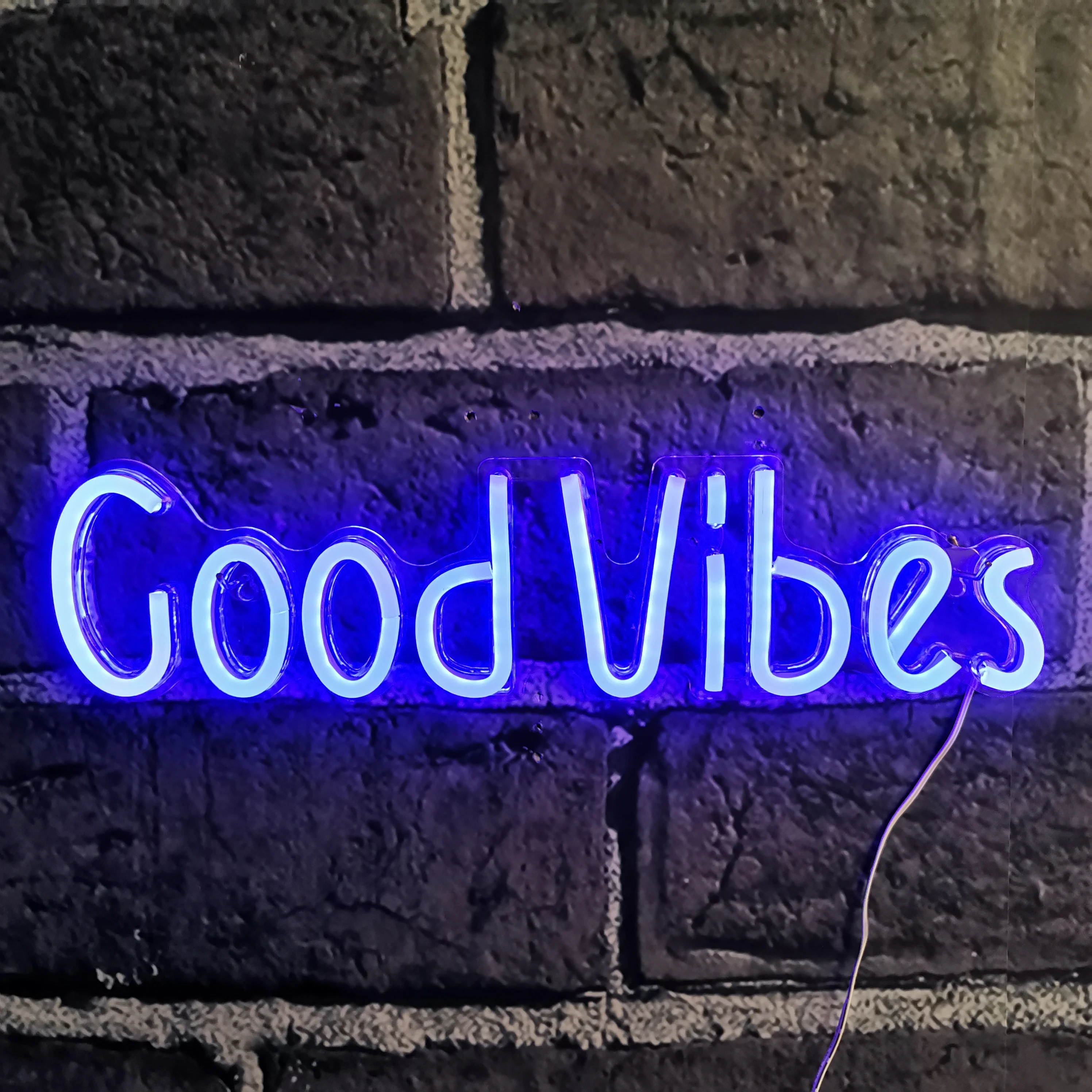  Goodvibes неоновые знаки светодиодные светильники с USB док-станция для искусства стены декора комнаты детской спальни празднования дня рождения Бар