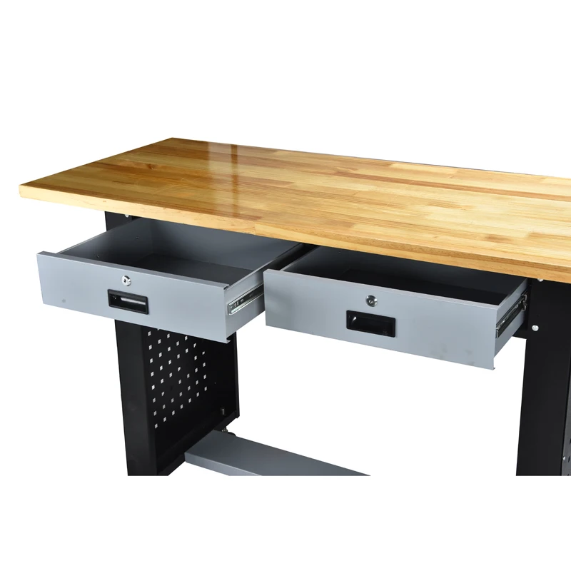 Heavy Bearing Convenient And Beautiful Work Table With 2 Drawers Safety Lock For Auto Repair And Maintenance And Home