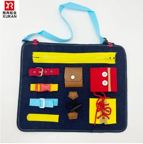 Montessori Early Educational Travel Basic Skills Activity Toy Felt board Felt Busy
