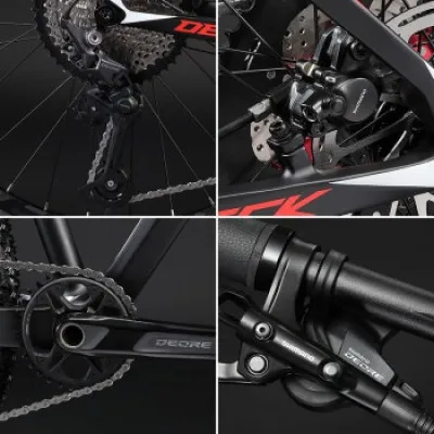 
Hot Sale Wholesale SAVA DECK 6.1 Carbon Fiber Mountain Bike SHIMANO M6100-12S DEORE Air Fork 27.5Inch 