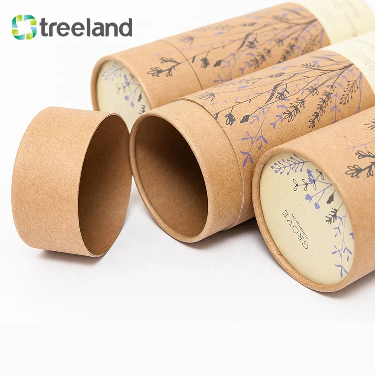 Manufactory Wholesale food grade recycled kraft paper tube tea packaging paper tube