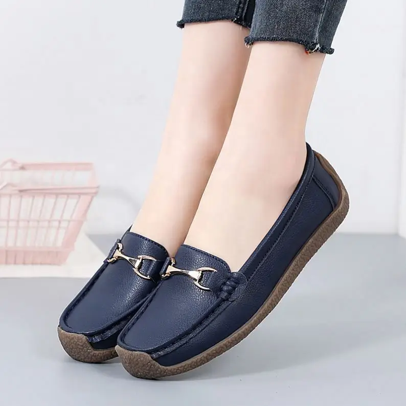 2025 Ruizi Fashion Design Big Size Slippers Flat Girls Suede Loafers Moccasin Casual Shoes For Women