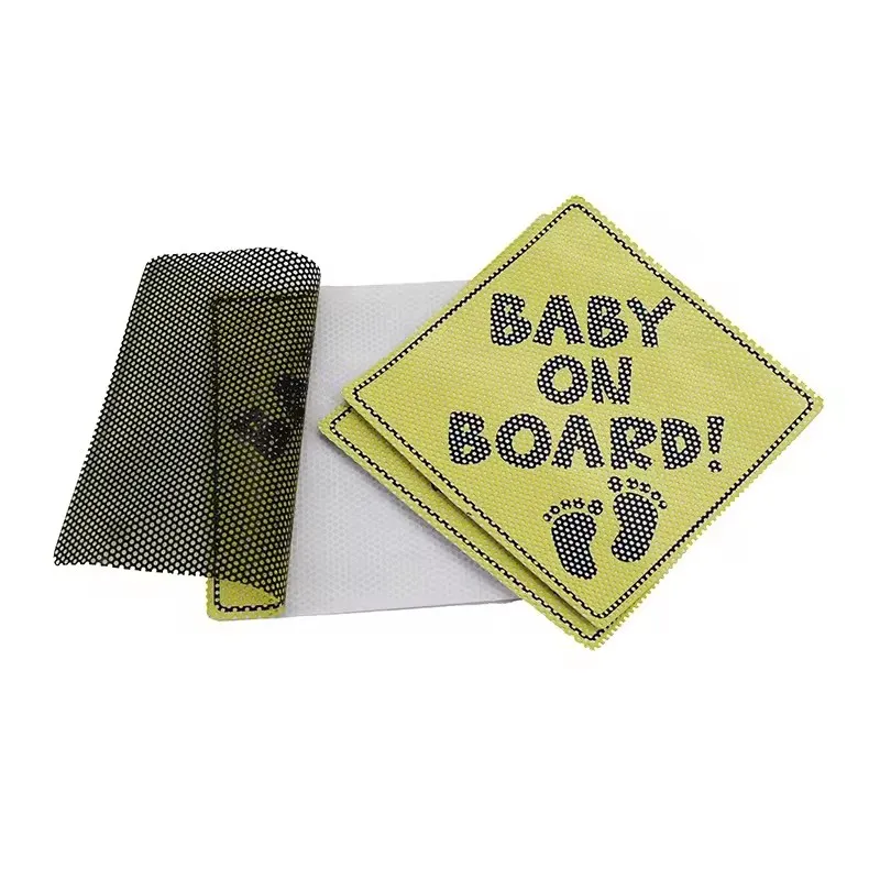 Пользовательские перфорированные окна автомобиля одностороннее ВИДЕНИЕ Виниловая наклейка ребенок на борту Наклейка знак для