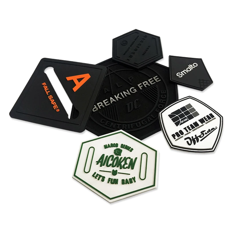 
Eco-friendly Silicone Label Pvc Label For customized size and logo Garment Labels 