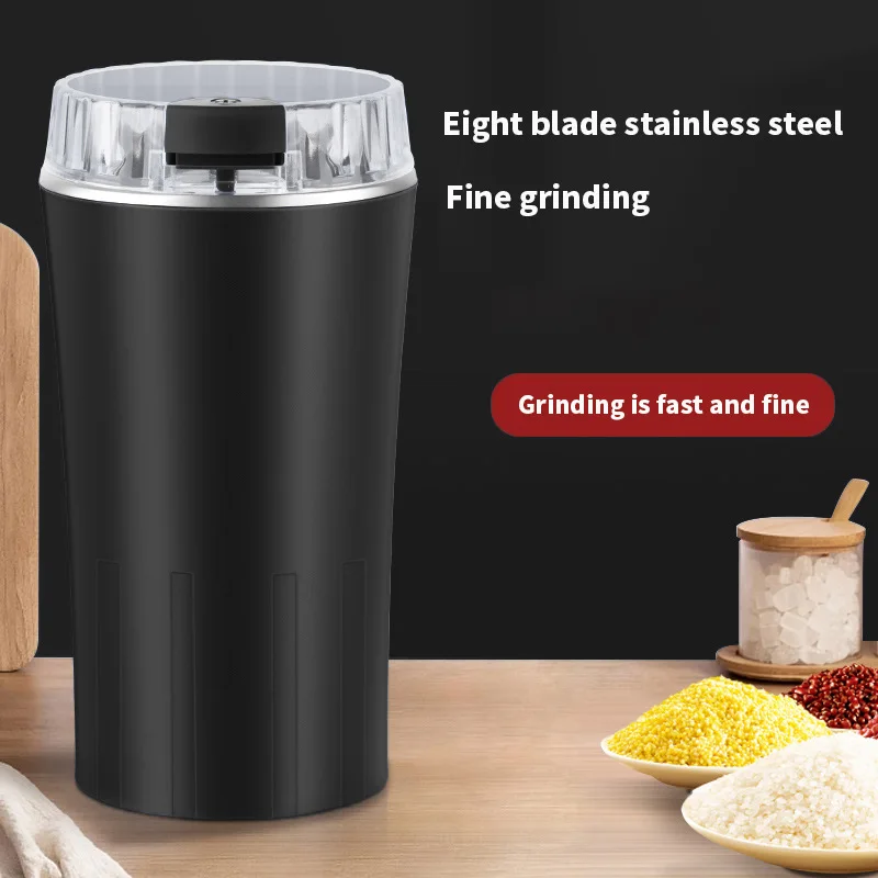 Mini Coffee Grinder Portable Electric Bean Mill and Baby Food Processor Manual Power Source for Household Use