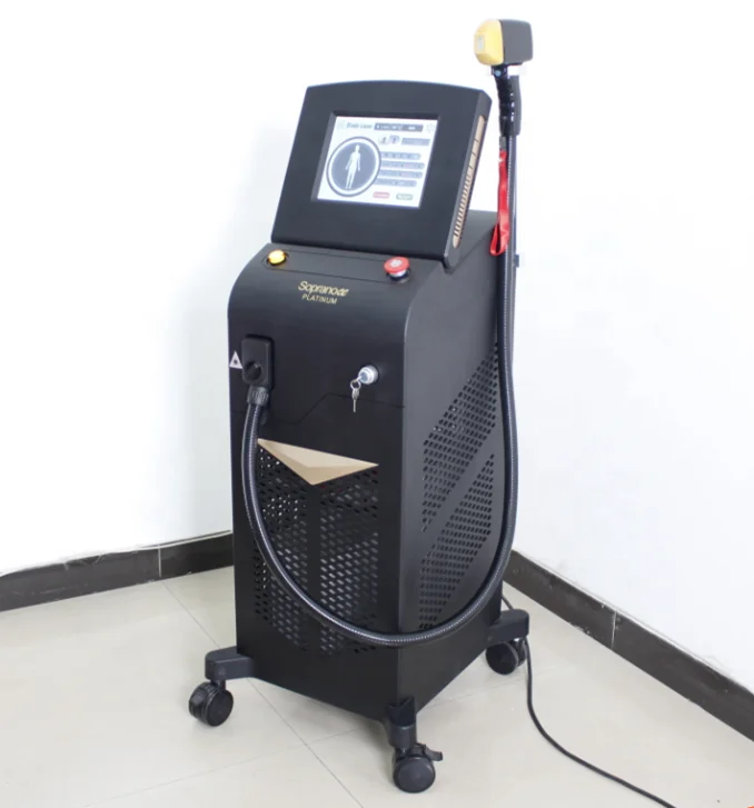 Охлаждение льда 1200 Вт 808нм 755нм 1064нм Диодная лазерная машина для удаления волос депиляция