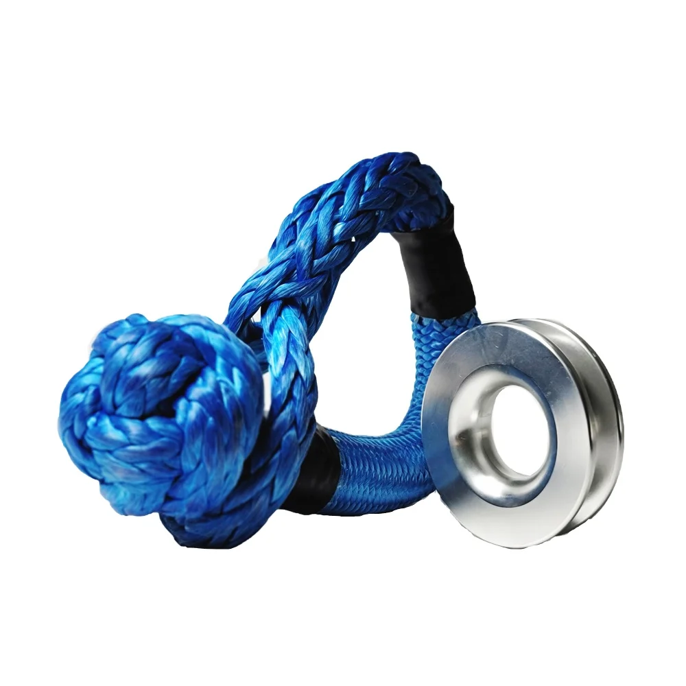 JINLI Heavy Duty Kinetic Rope with Soft Shackle, Winch Damper, Snatch Block and Carry Bag for Off Road Recovery Kit