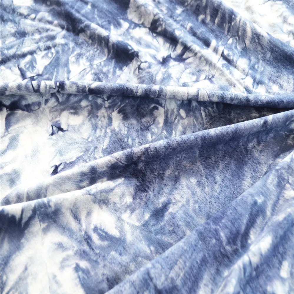 
95%viscose 5%spandex OE tie dye 2020 popular single jersey knitted fabric for dress 