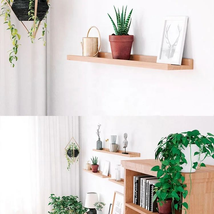 decorative wall panels modern cheap natural wooden wall mounting shelves