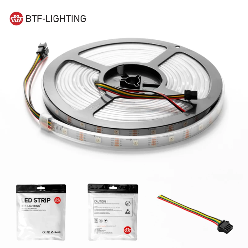 Wholesales Price 3.2Ft 16.4Ft Ip20 Ip30 Dream Color Flexible Lighting Digital Led Strip APA102 Sk9822 144