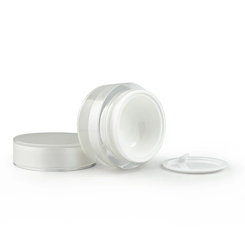 Wholesales Empty Black Jars Cosmetic Packaging Double Wall Containers Hot sale 10g 15g 1oz 50g UV Nail Gel Jar Pot