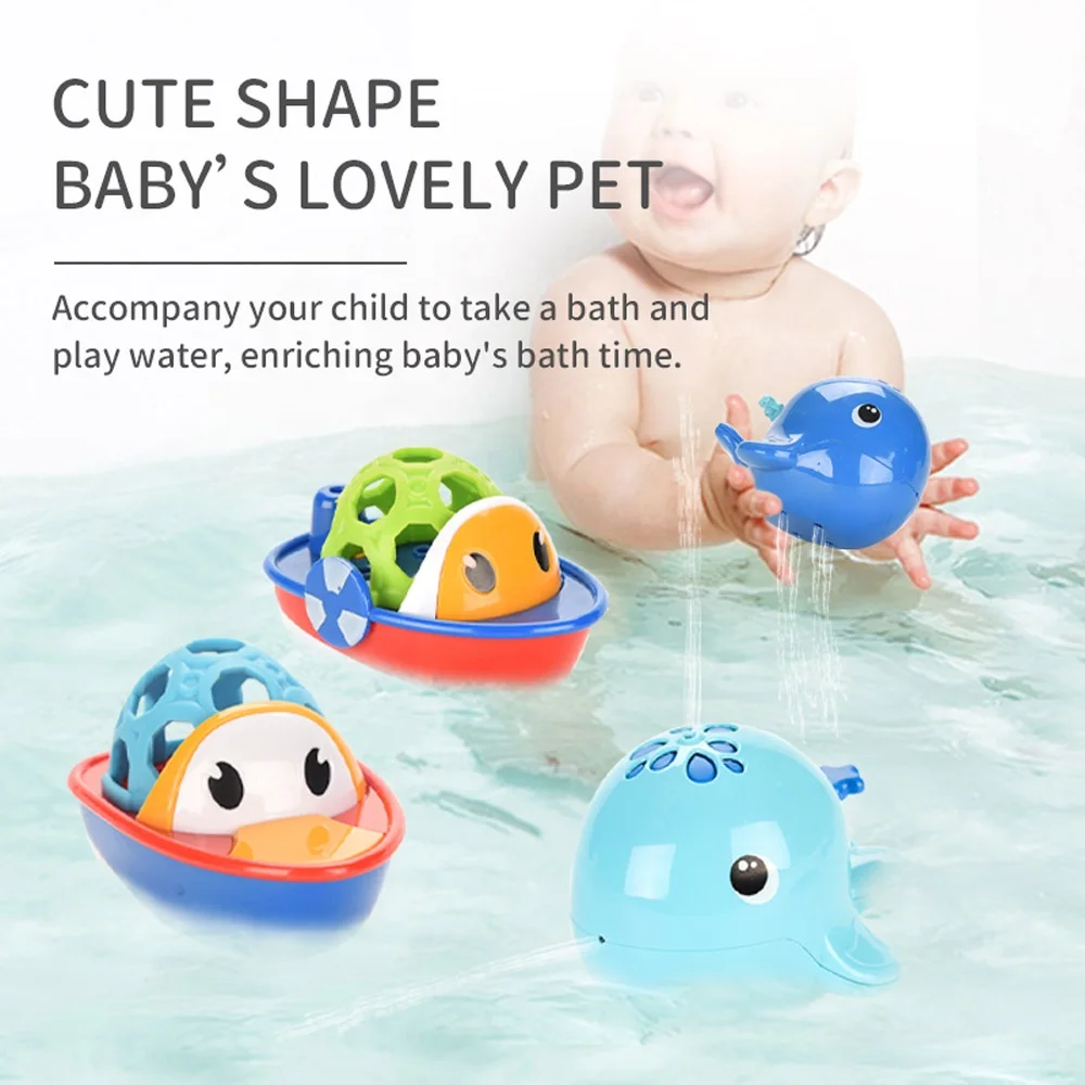 
Kid plastic bath penguin toy sea animal water game toy for baby 