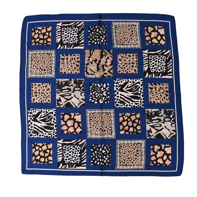 High quality wholesale new African silk printed 70 * 70 square black border lines scarf wholesale spot euramerican style