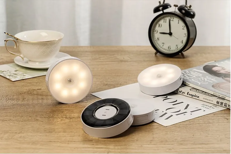 2021 New Design hot sale Wireless LED Body Motion Sensor Closet Lights Rechargeable Magnet LED Night Light