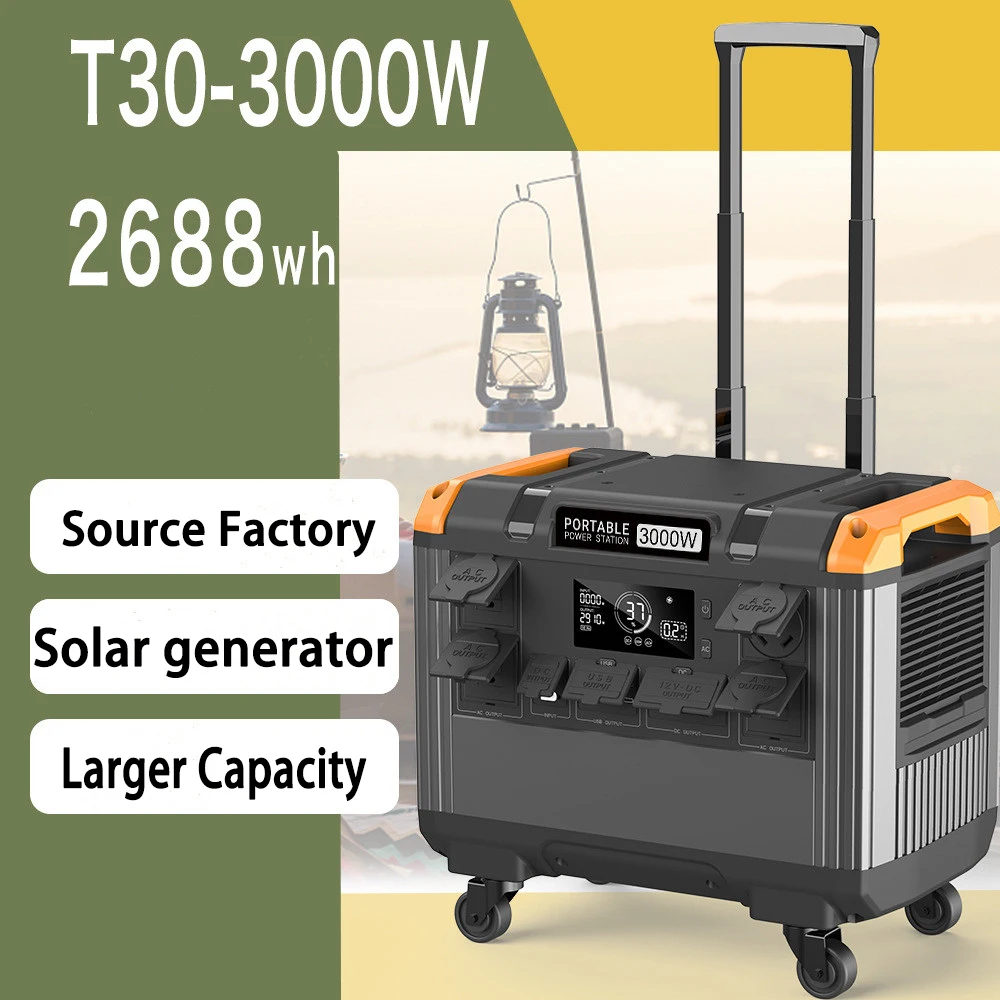 2400w 3000w 2000w Camping Power Station Lifepo4 Battery Charge Solar Generator Energy System 2000w Portable Power Station