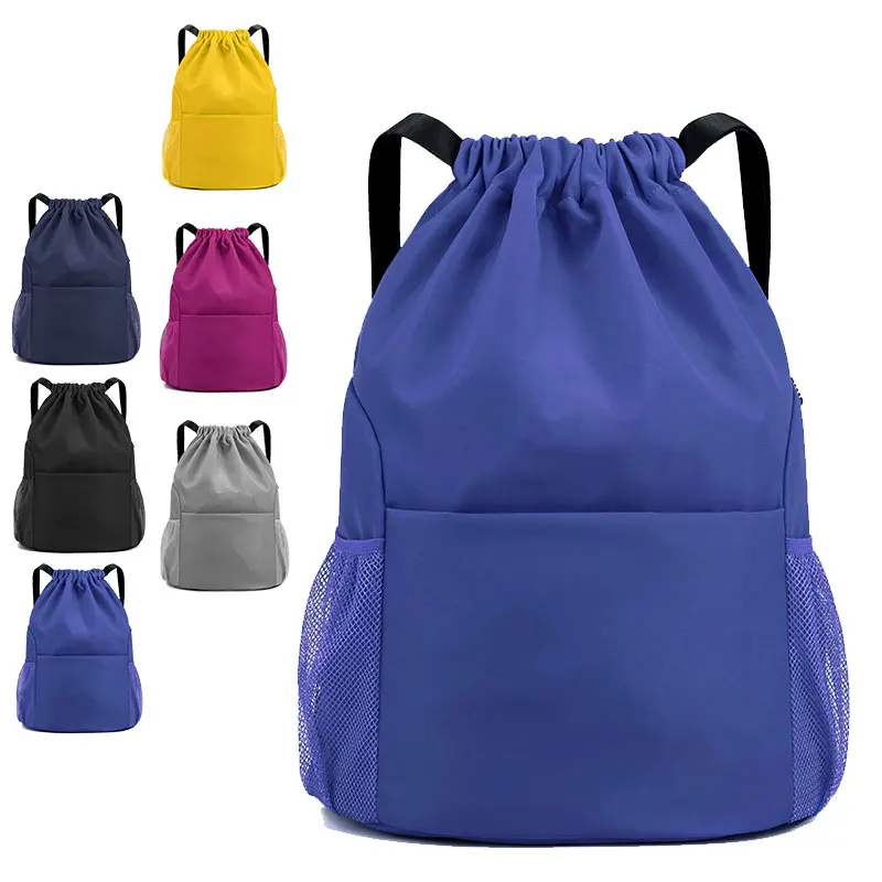 Quick-drying Double Handle Waterproof Large Capacity Drawstring Training Bag New Backpack Pull Rope Fitness Sports Schoolbag