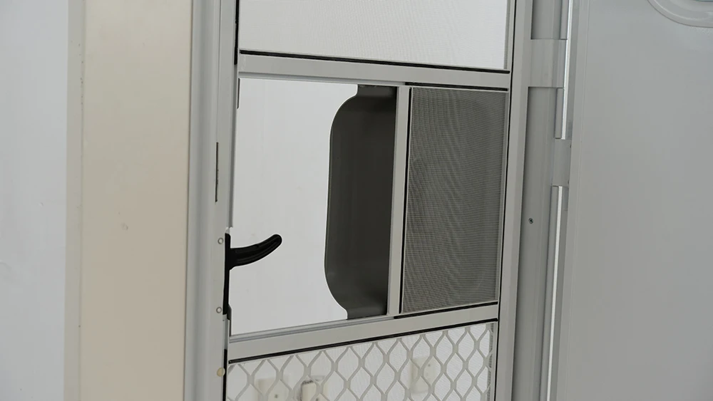 Christmas price discount manufacture supply directly haustur fur wohnmobile saloon RV door includes shade curtain screen door