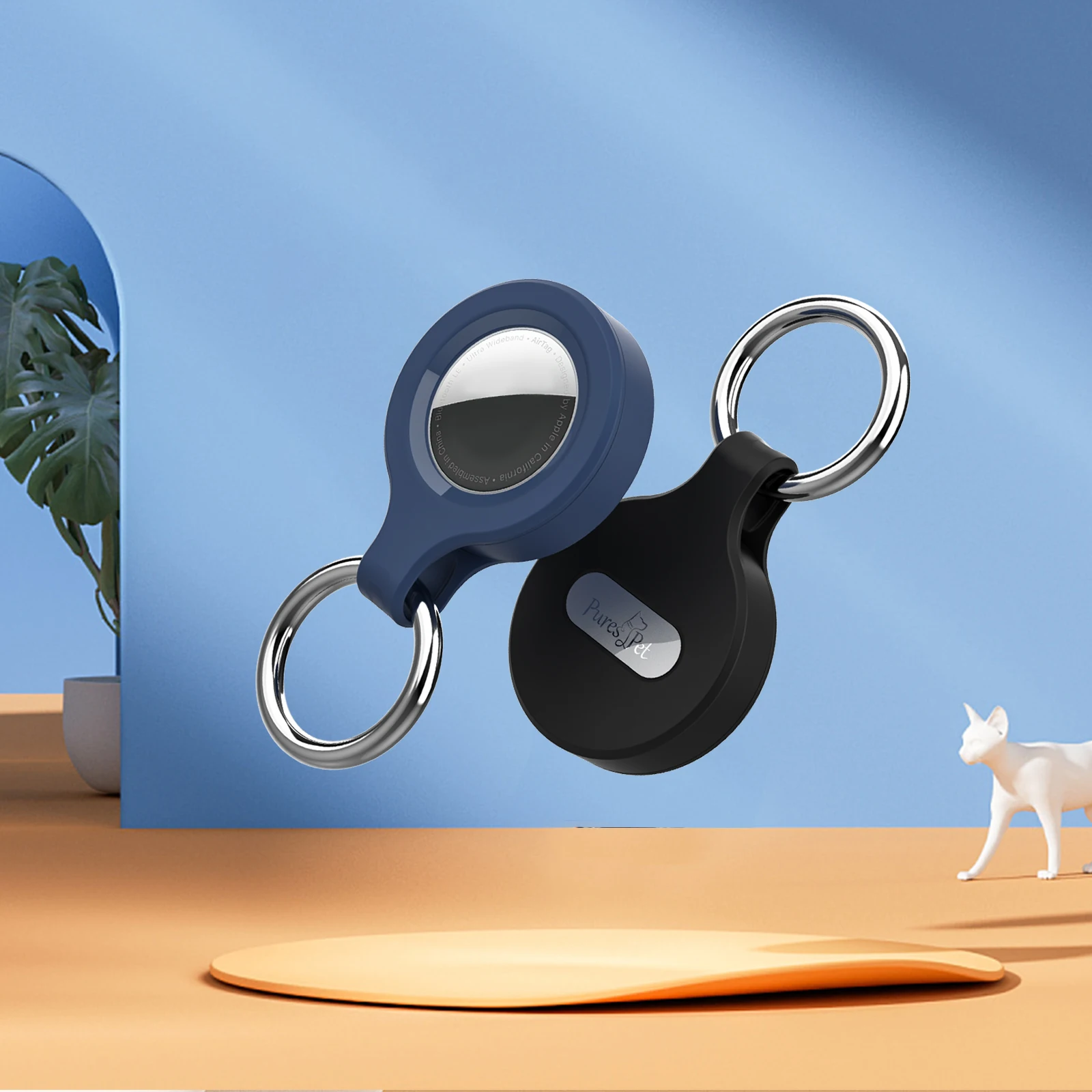 New Arrival Protective Anti-lost Tracker Locator Keychain Plastic TPU Silicone Waterproof Airtag Case for Airtags