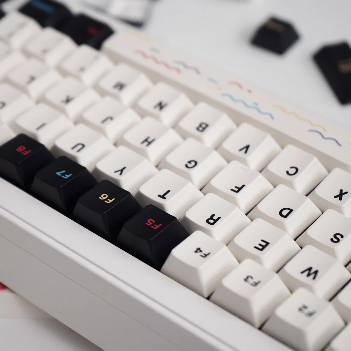 152 Keys Emo Blue/Black Keycaps Cherry Profile PBT Keycap For MX Switch Mechanical Keyboard Custom Keycaps