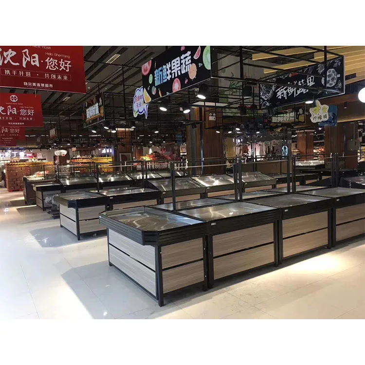 Customized Supermarket Vegetable Stand Display Shelf Basket Fruit Shelves