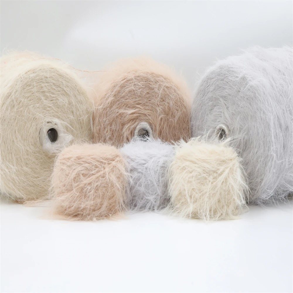 Brightly Colored 8cm 100% Nylon Feather Fancy Yarn for Knitting Sweater