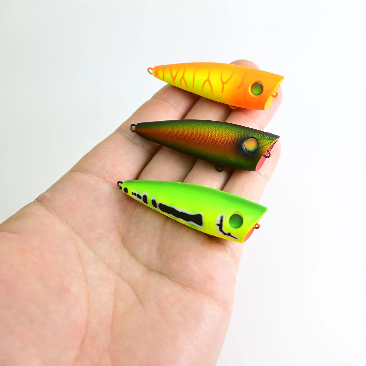 Hard Popper Lure 60mm 6.5g New Bomber Top Water Popper Lures Surface Artificial Topwater Baits for Pike Sea Bass Fishing