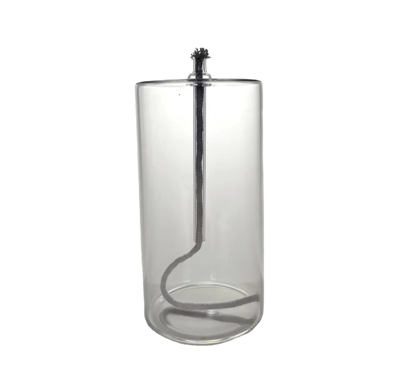 Wholesale Hand Blown Glass Oil Lamps With Wicks Cylinder Oil Lamps Burner Oil Candle Table Top Home Decoration