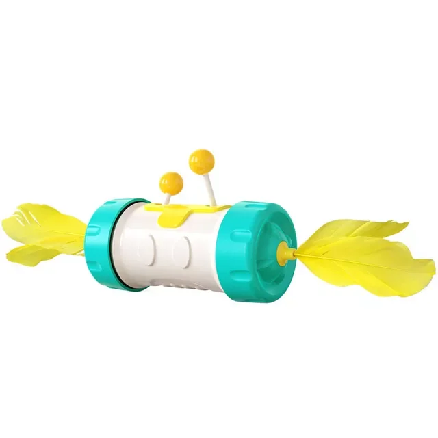 Игрушка для кошек, колесо с перьями, игрушка, палочка для отбоя с шариком, игрушка для кошек