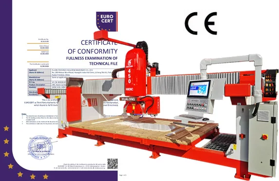 2024 Hualong Machinery  5Axis cnc Bridge Saw stone cutting machine  cutting granite sink cutting machine Italy ESA