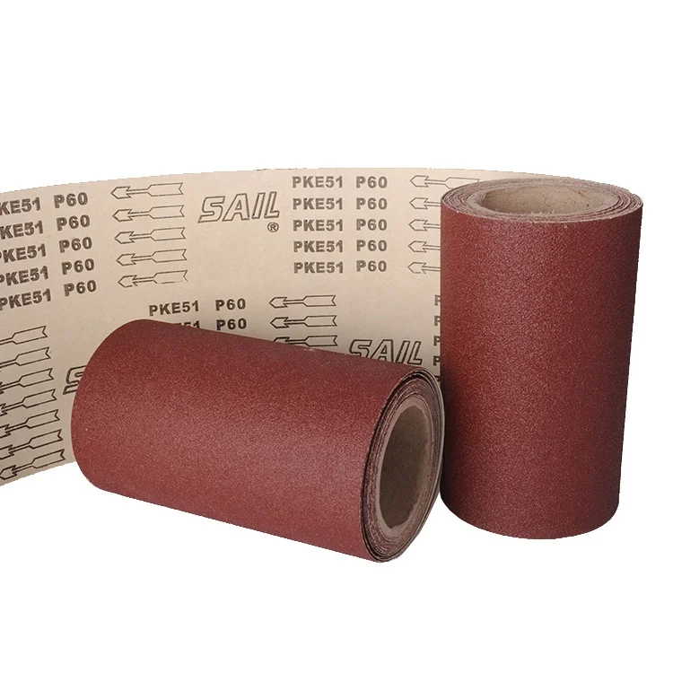 PKE51 P60 Abrasive Tools Sand Paper Roll Sand Paper Abrasive Aluminum Cloth Sandpaper Roll
