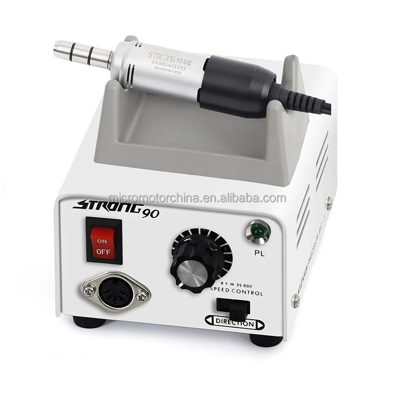 35000rpm jewelry brush micromotor strong 90 108E E-type handpiece jewelry engraving machine