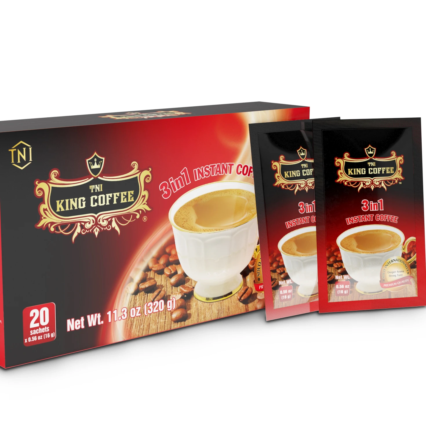 KING COFFEE - OEM Good Smell 3in1 Instant Coffee 20 sachets/box Viet Nam Instant Coffee Manufacturer
