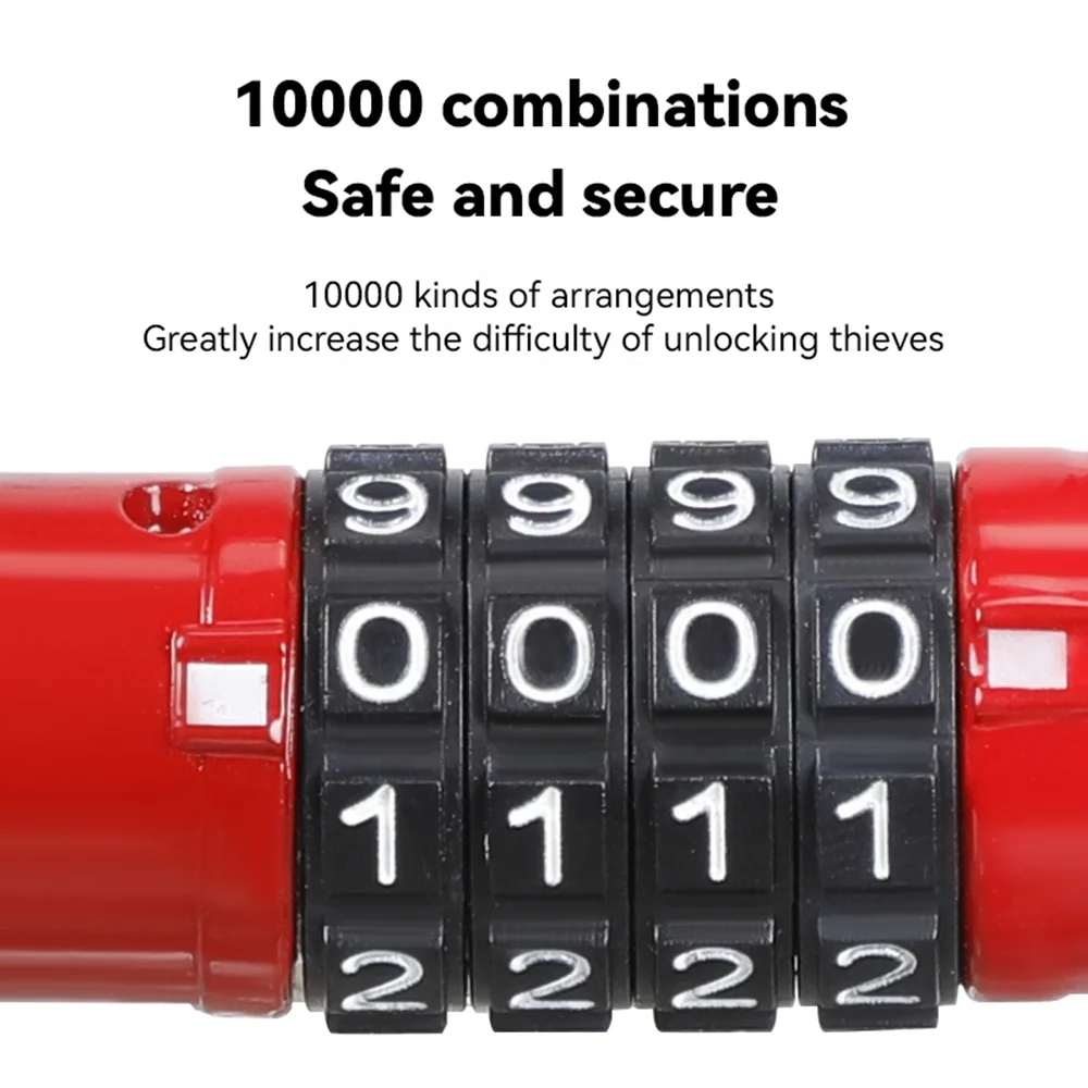 Сверхмощный Противоугонный безопасный мини-U-образный замок с 4-значным кодом пароля U-образный для горного велосипеда электрический велосипед