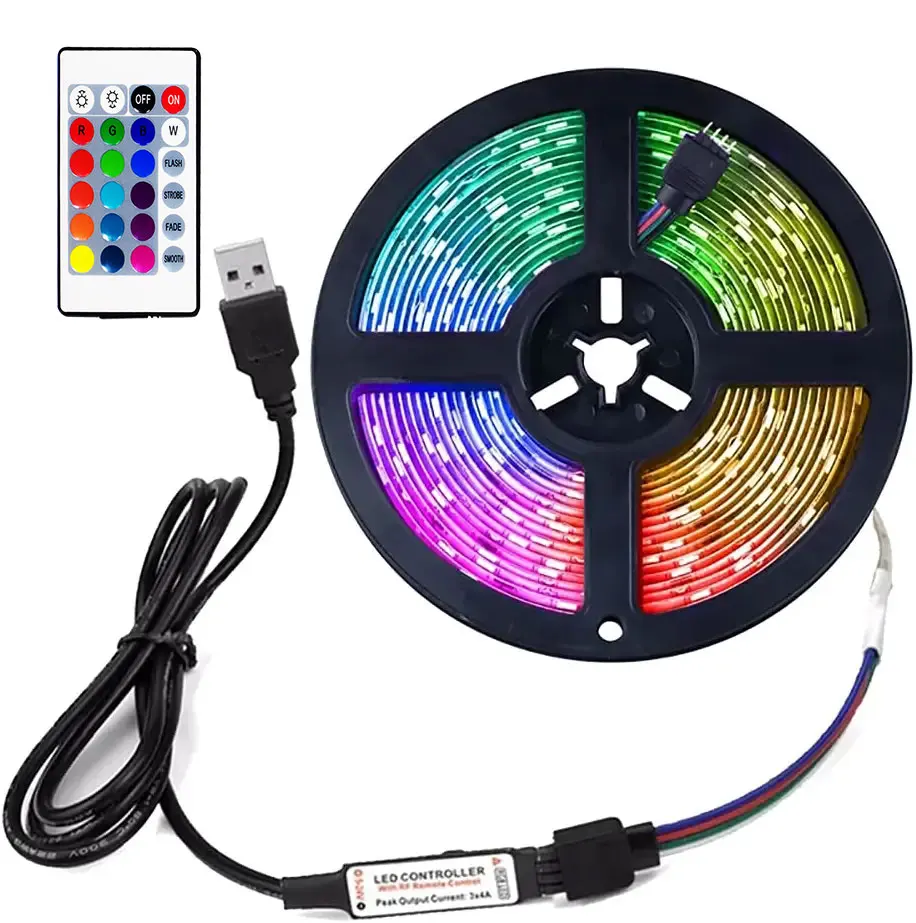 5 В RGB Usb TV подсветка веревки пара Rgbic полосы Гибкие Rgbw 5050 SMD Tira De Neon Luz Cob Smart Luces Светодиодные