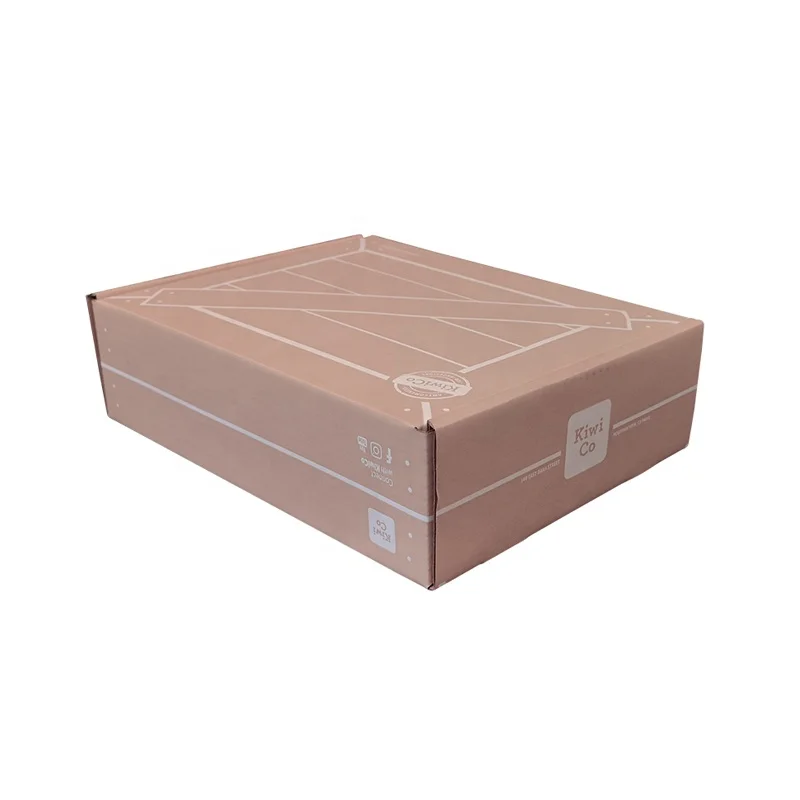 Custom Large Brown Printing LOGO Shipping Mailer Corrugated Kraft Paper Carton Packaging Box for Pack
