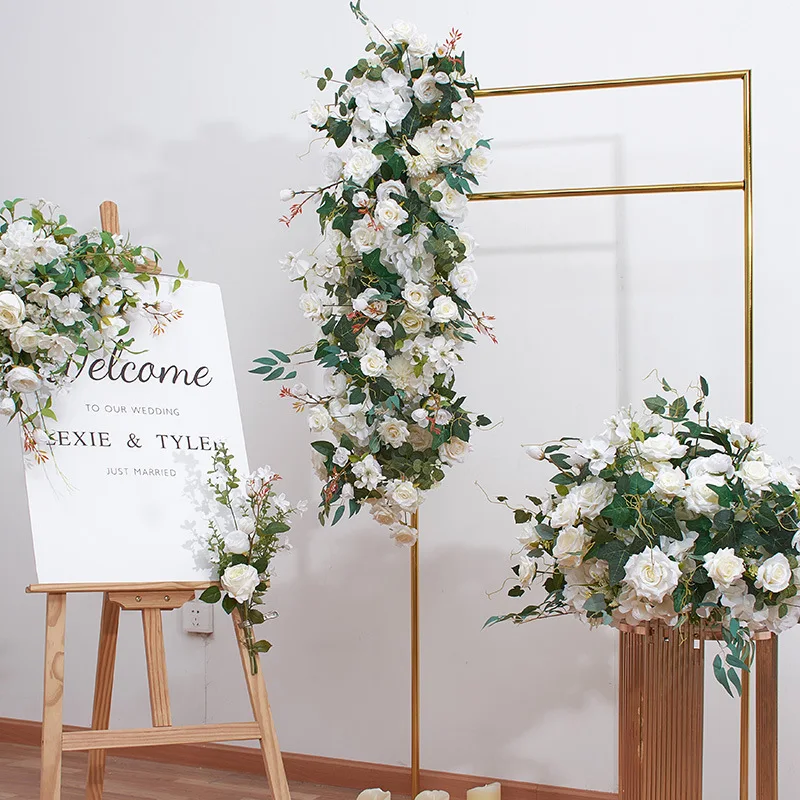European Style New Iron Arch Flower Column Decoration Wedding Dining Table Geometric Shelf Layout Flower Balls