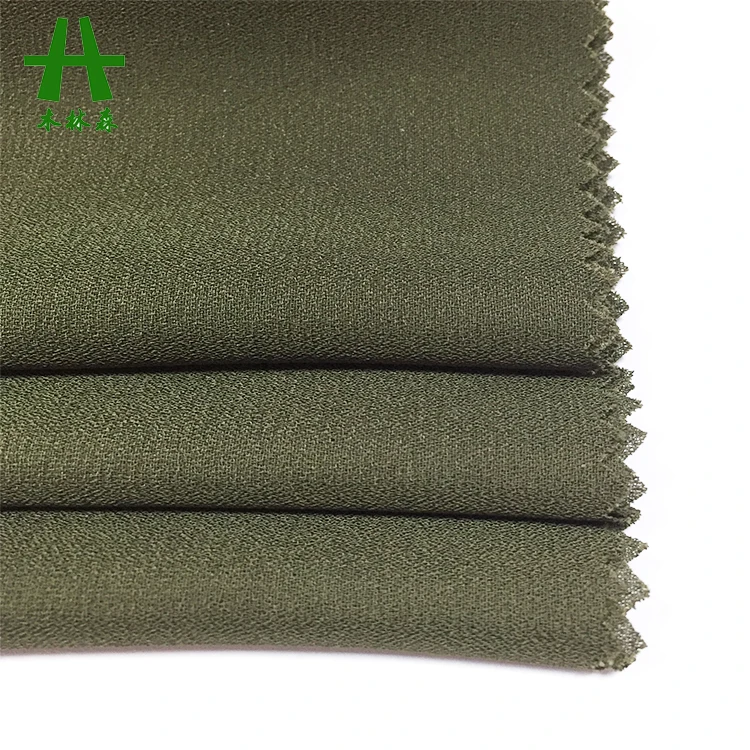 Mulinsen Textile P/D Woven 100% Polyester Wool Dobby Georgette Chiffon Crepe Fabric