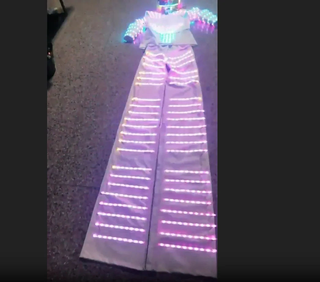 New coming! remote control LED dance walker costume suit pixels party robot suit costume for event